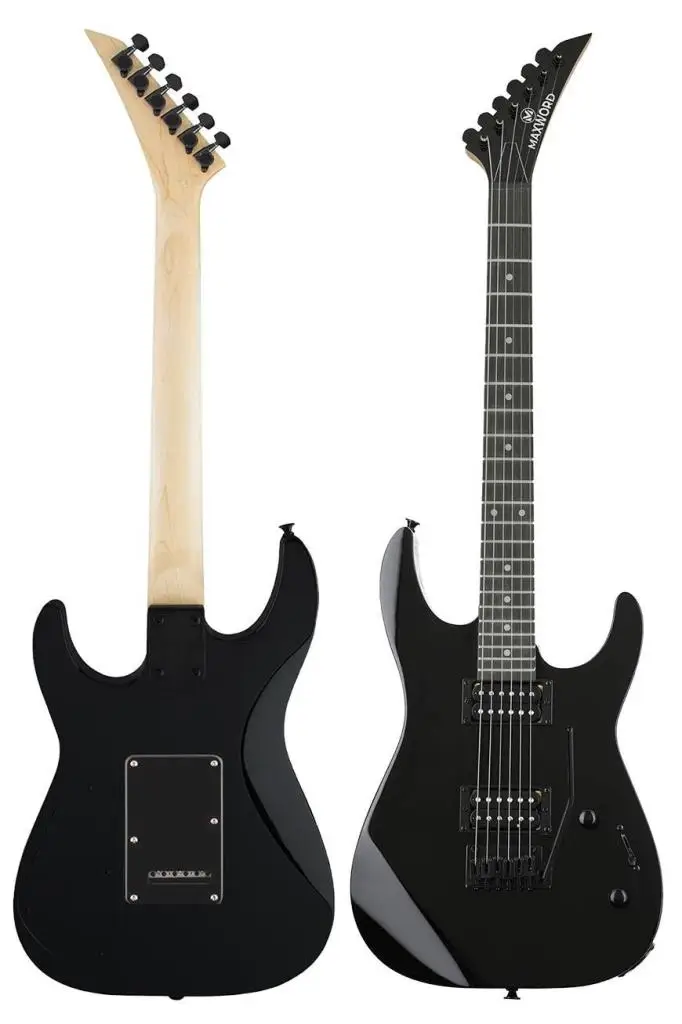 Maxword Grade-ST Black Rosewood Klavye HH Yüksek Kaliteli Elektro Gitar