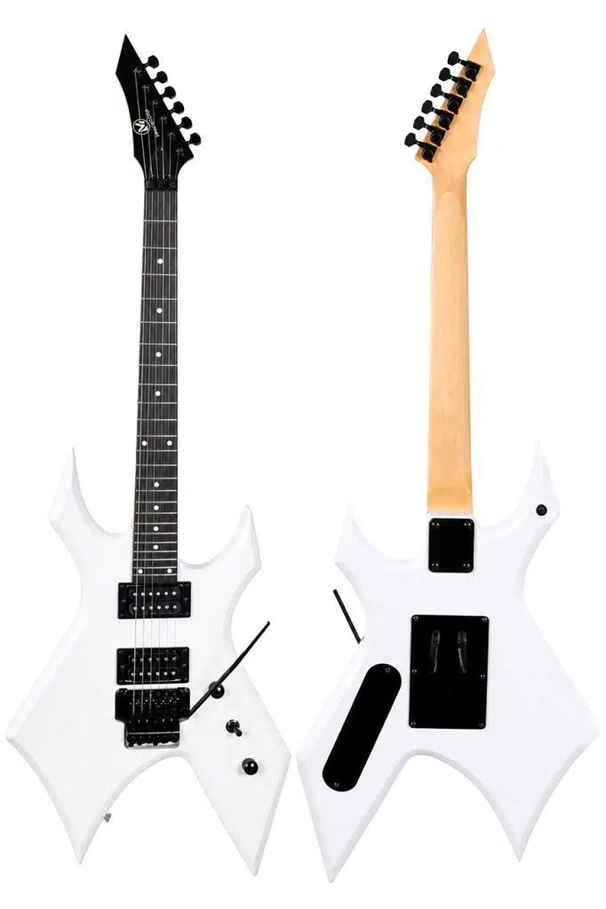Maxword GT-Line-WH Profesyonel Warlock Kasa HH Elektro Gitar Seti Beyaz