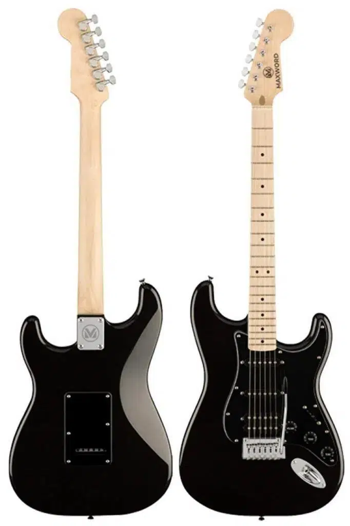 Maxword MAP-35BK-25AMP Maple Klavye SSH 25W Amfili Elektro Gitar Seti