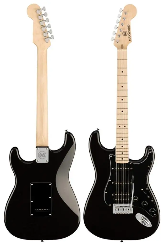 Maxword MAP-35BK-25AMP Maple Klavye SSH 25W Amfili Elektro Gitar Seti