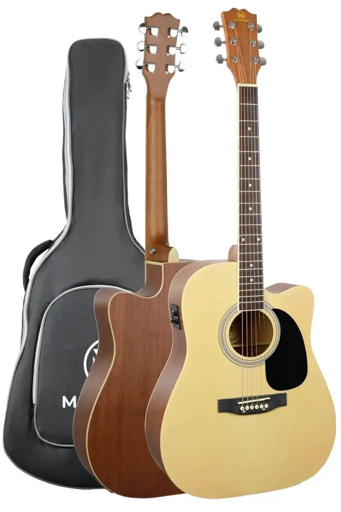 Maxword MCG-750NT Yüksek Kaliteli Ağaç Ekolayzerli Elektro Akustik Gitar Full Set