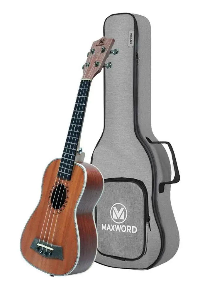 Maxword MU-21 PRO Yüksek Kaliteli Maun Soprano Ukulele Seti