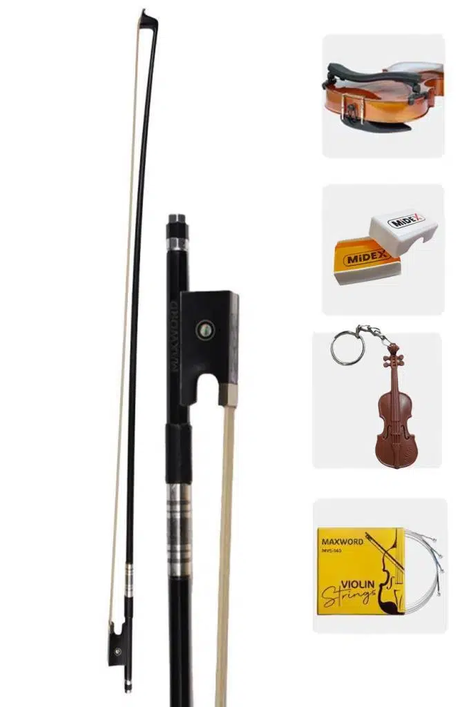 Maxword MVB-450-PAK PRO 4/4 Karbon Fiber Profesyonel Keman Yayı Yüksek Kaliteli Tam Boy