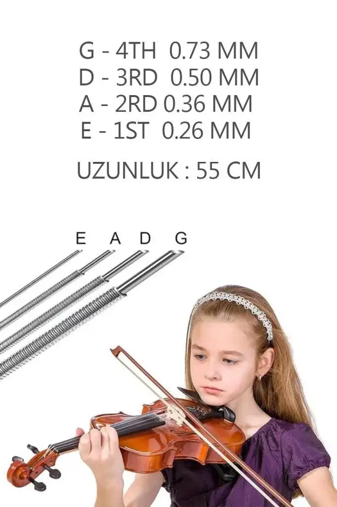 Maxword MVS-140x 2`li Paket Profesyonel Keman Teli Seti