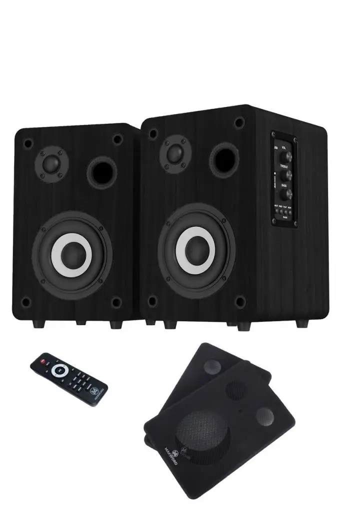 Maxword RM-400BK Aktif Stüdyo Referans Monitörü 4 İNÇ ÇİFT Bluetooth USB 140 Watt