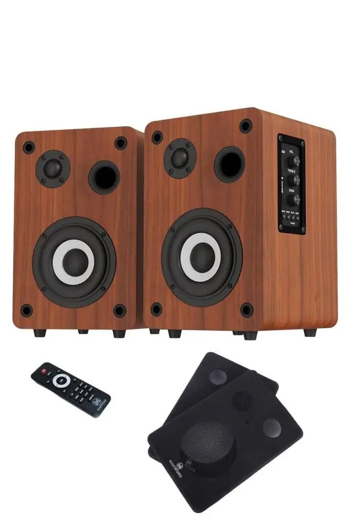 Maxword RM-400BRW Aktif Stüdyo Referans Monitörü 4 İNÇ ÇİFT Bluetooth USB 140 Watt