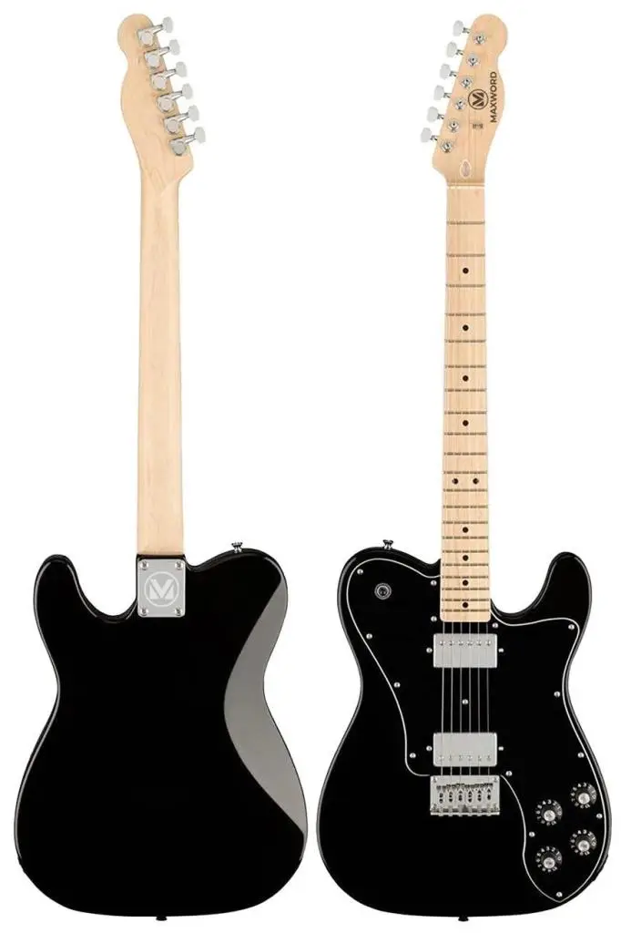 Maxword TLX-60BK-25AMP Telecaster Maple Klavye HH 25W Amfili Elektro Gitar Seti