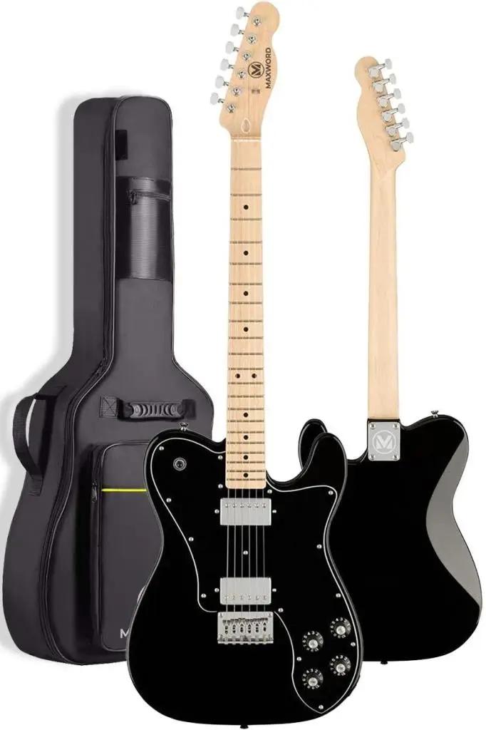 Maxword TLX-60BK-50AMP Telecaster Maple Klavye HH 50W Amfili Elektro Gitar Seti
