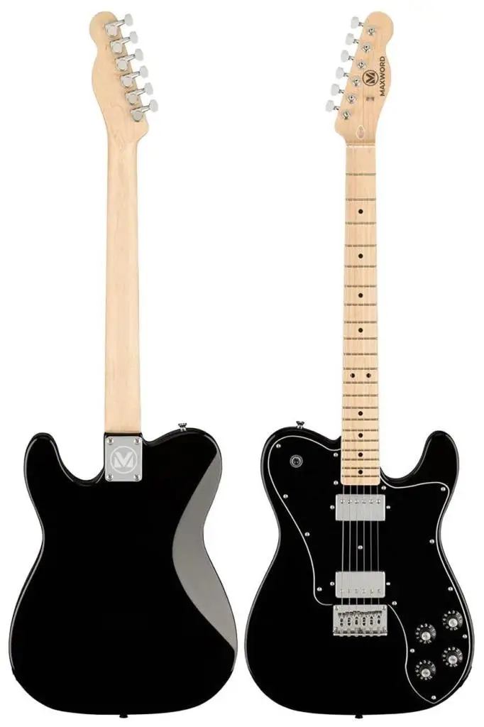 Maxword TLX-60BK Telecaster Maple Klavye HH Profesyonel Elektro Gitar