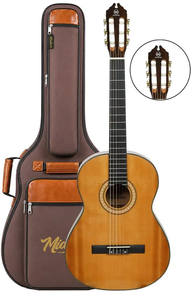 Maxword X51 Profesyonel Masif Ağaç Klasik Gitar Seti Natural 4/4 Üst Segment