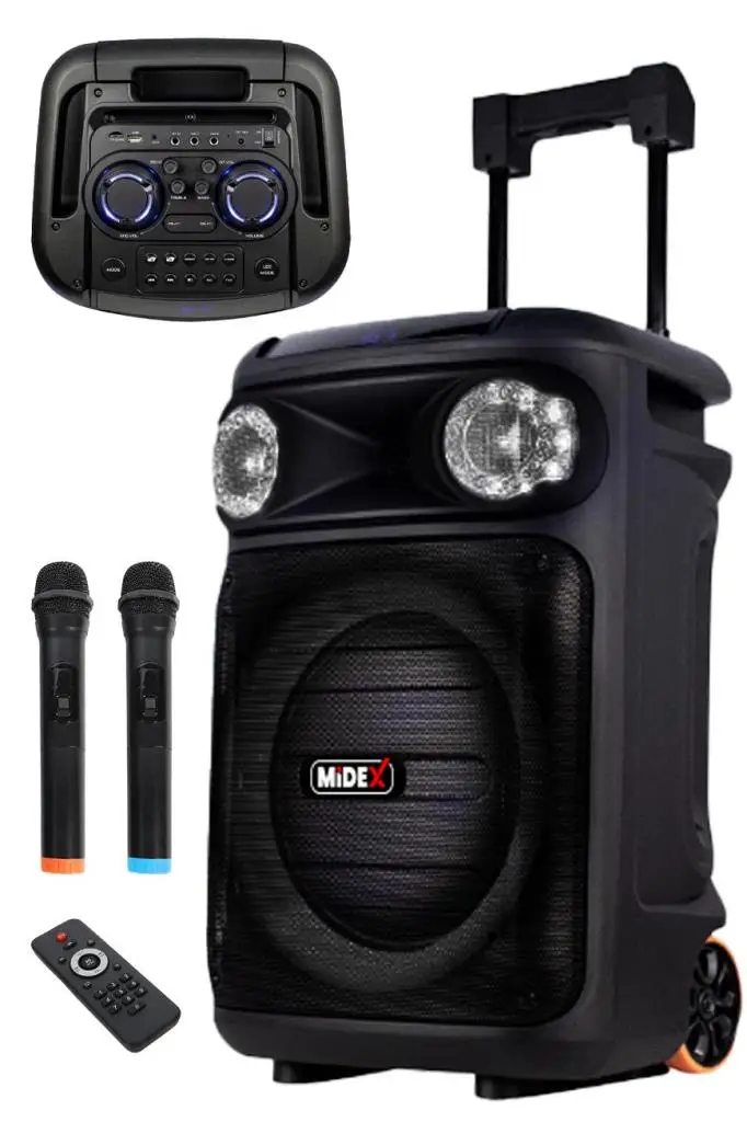 Midex 1100 Watt Ekholu Kablosuz Mikrofonlu Şarjlı Mevlüt Anfisi MXR-1100 (Bluetoth Usb)