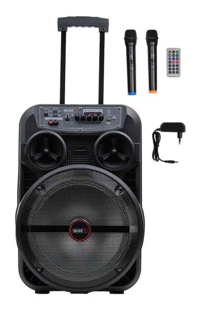 Midex 280 Watt Kablosuz Şarjlı Mikrofonlu Mevlüt Anfisi Hoparlör MXR-280 (Bluetoth Usb Echo 12 İnç)