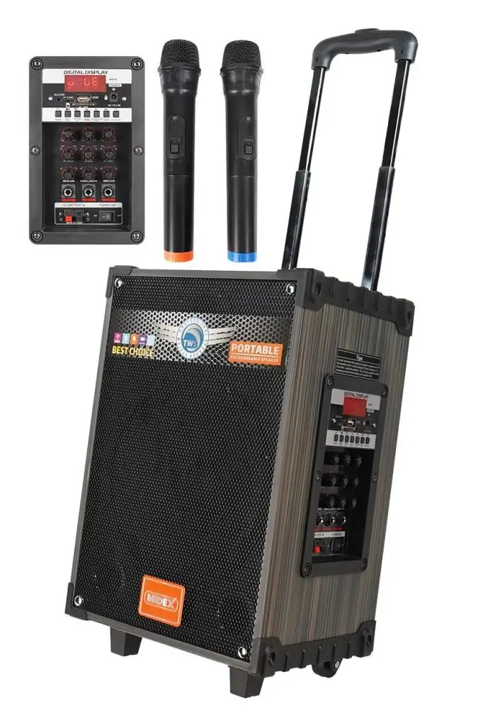 Midex 450 Watt Mikrofonlu Karaoke Eğlence Taşınabilir Şarjlı Ses Sistemi Bluetooth (MR-450)