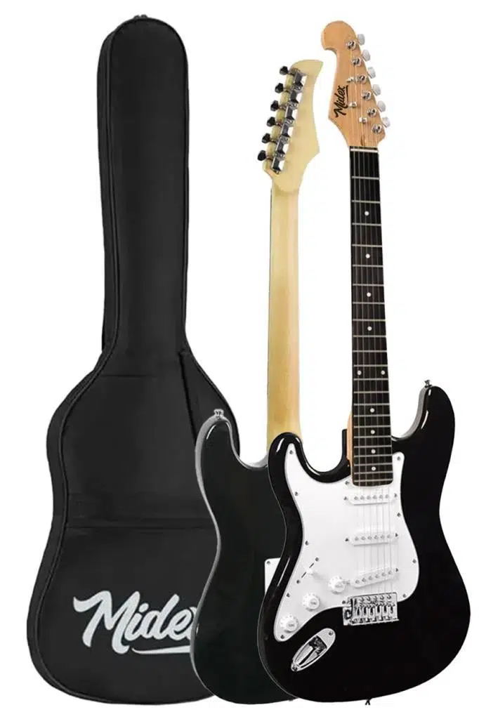 Midex AGE-45 SOLAK Elektro Gitar Seti Amfili ve Full Aksesuar White Black