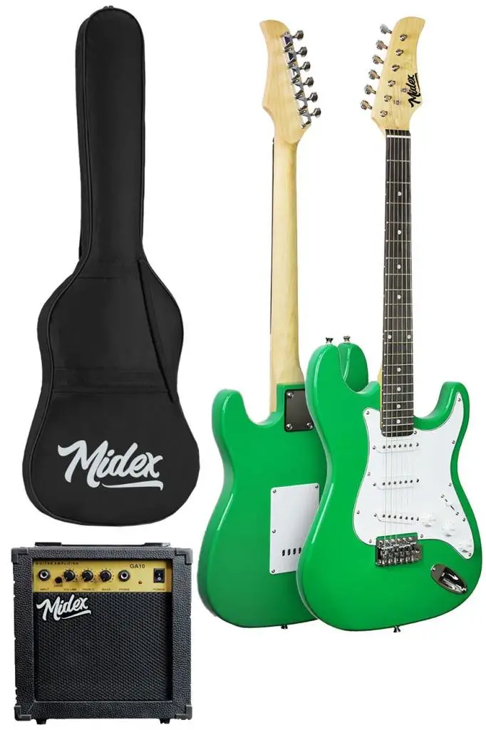Midex AGE-80GR Amfili Full Elektro Gitar Seti 4/4 Yetişkin 39 İnç Green