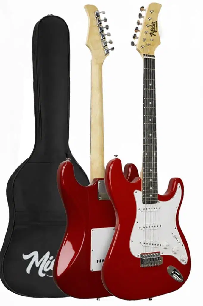 Midex AGE-80RD Amfili Full Elektro Gitar Seti 4/4 Yetişkin 39 İnç RED