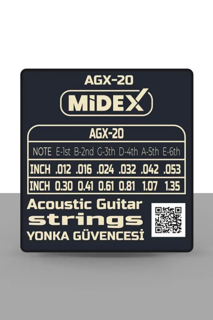 Midex AGX-20 Akustik Gitar Teli Takımı ve Pena Seti