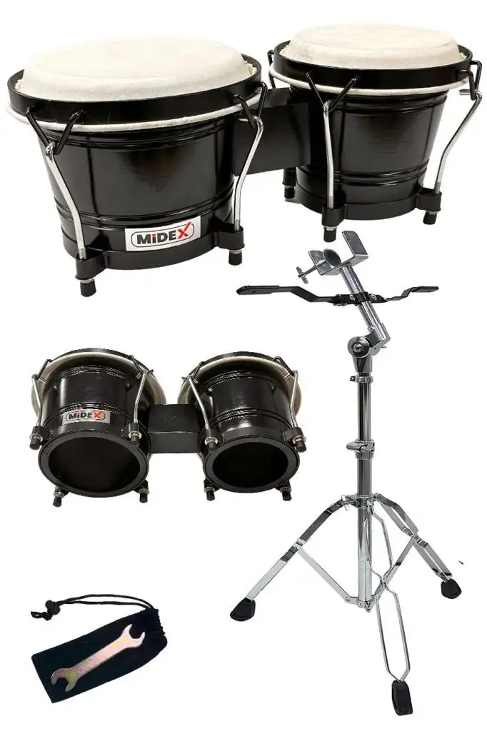 Midex BG-220ST Standlı Siyah Bongo Siam Meşesi Doğal Deri