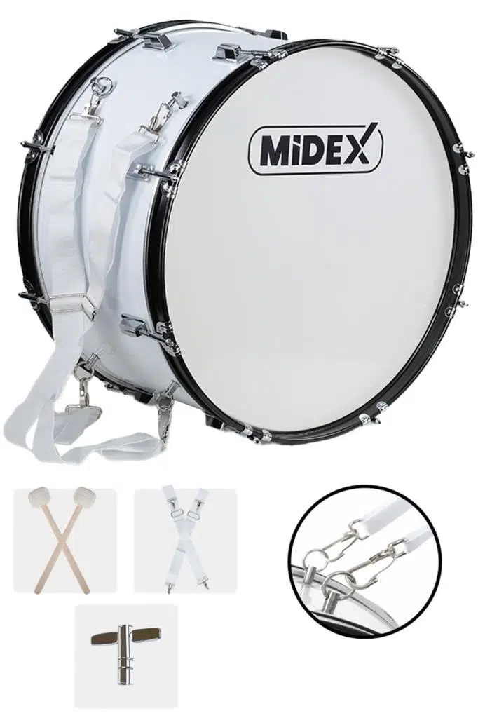 Midex BND-22 Bando Davulu 22 inç 56 cm Çap Profesyonel Bass Davul Seti
