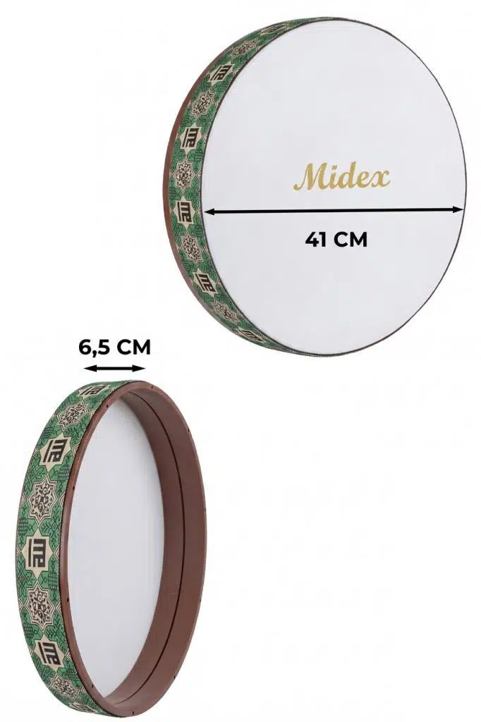 Midex BR-410X 10'lu Bendir Def Toptan Paket Akort Ayarlı EL Tutma Oyuklu Çantalı
