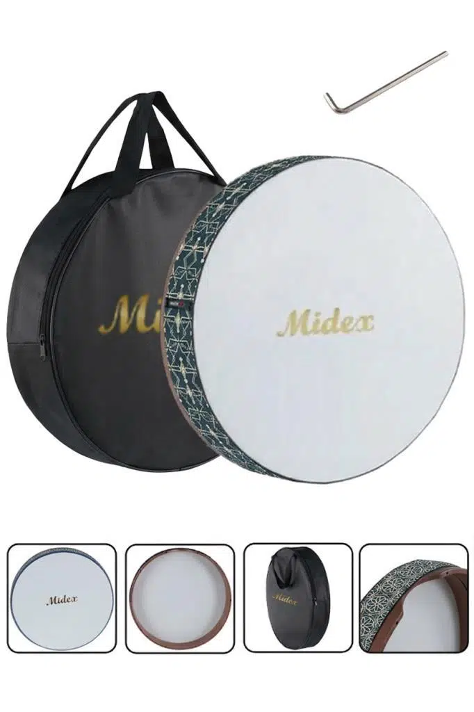 Midex BR-610X 10`lu Bendir Def Toptan Paket Akort Ayarlı EL Tutma Oyuklu Çantalı