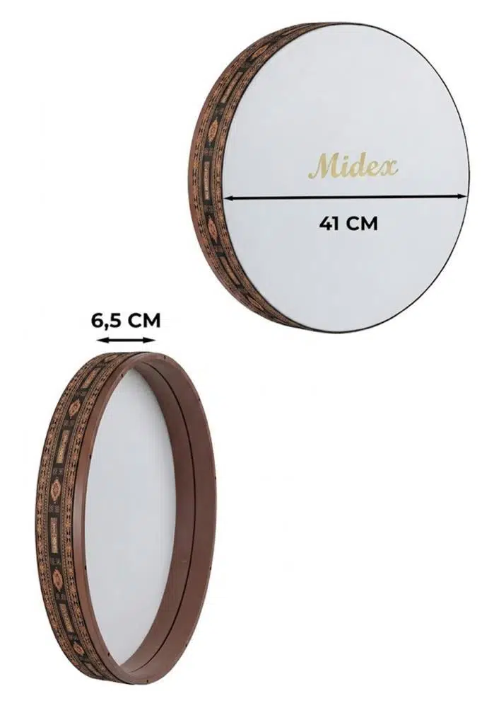 Midex BR-910X 10'lu Bendir Def Toptan Paket Akort Ayarlı EL Tutma Oyuklu Çantalı