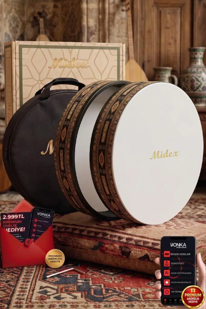 Midex BR-911 Kaliteli Bendir Def Akort Ayarlı EL Tutma Oyuklu Çantalı