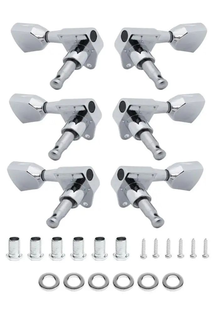 Midex CB-40 Akustik Gitar İçin Kaliteli Profesyonel Burgu Takımı Silver 1 SET