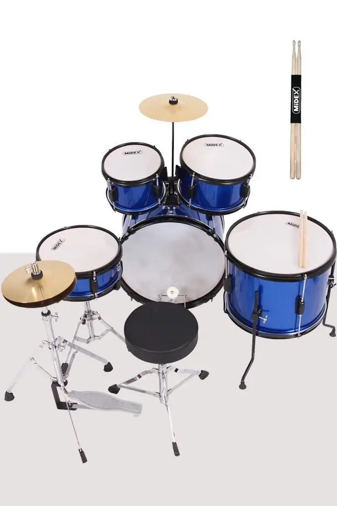 Midex CD500XBL Akustik Junior Çocuk Baterisi Davul Seti 5-18 Yaş İçin Full Set