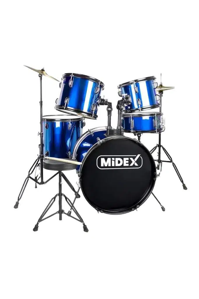 Midex CD900X-BL-OUT 22'' Yetişkin Akustik Bateri Davul Seti 22B-13T-12T-16F-14S (OUTLET)