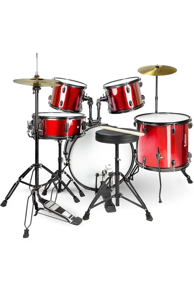 Midex CD900X-RD 22`` Yetişkin Akustik Bateri Davul Seti 22B-13T-12T-16F-14S (5 Parça)
