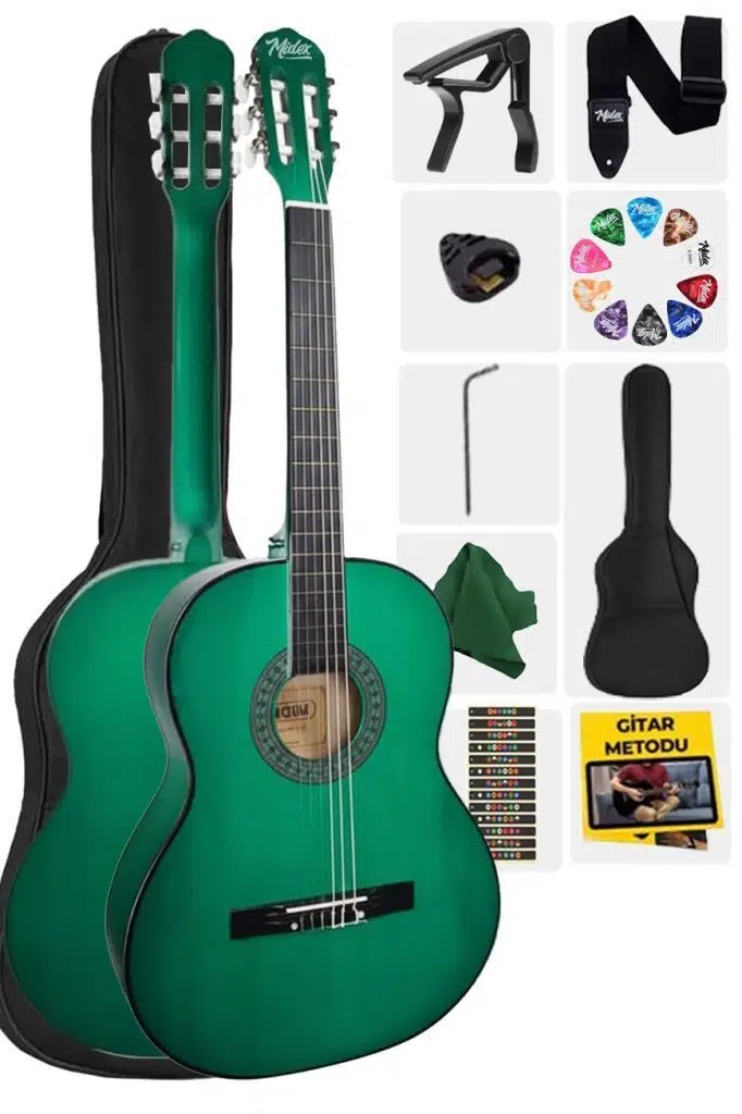https://www.yonkamuzikmarket.com/midex-cg-270gr-yesil-renk-klasik-gitar-4-4-yetiskin-boy-sap-ayarli-full-set