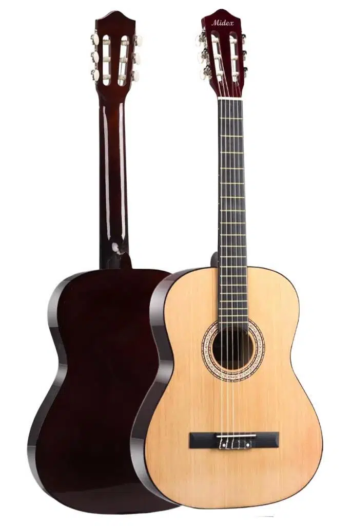 Midex CG-270NT Doğal Renk Klasik Gitar 4/4 Yetişkin Boy Sap Ayarlı Full Set