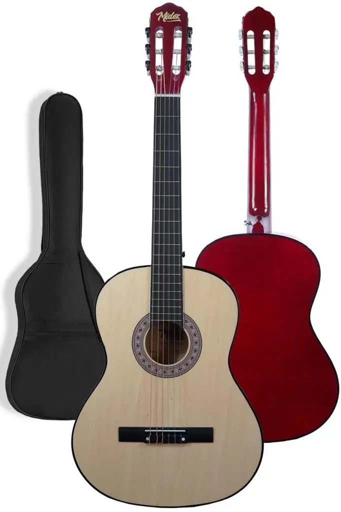 Midex CG-270NT Doğal Renk Klasik Gitar 4/4 Yetişkin Boy Sap Ayarlı Full Set