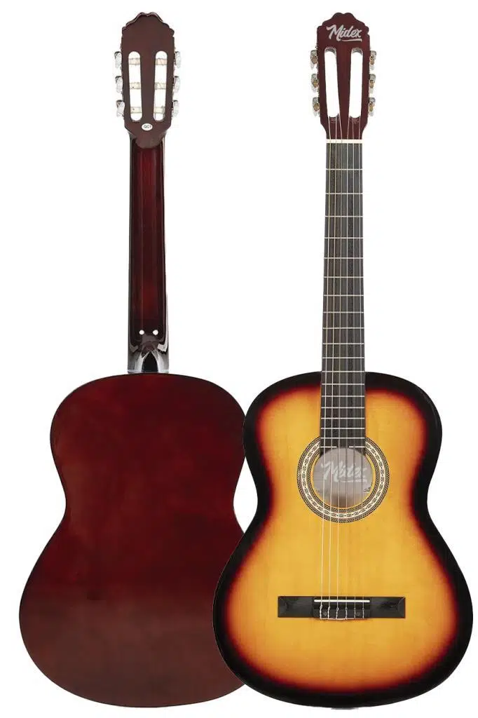 Midex CG-270SB Sunburst Renk Klasik Gitar 4/4 Yetişkin Boy Sap Ayarlı Full Set