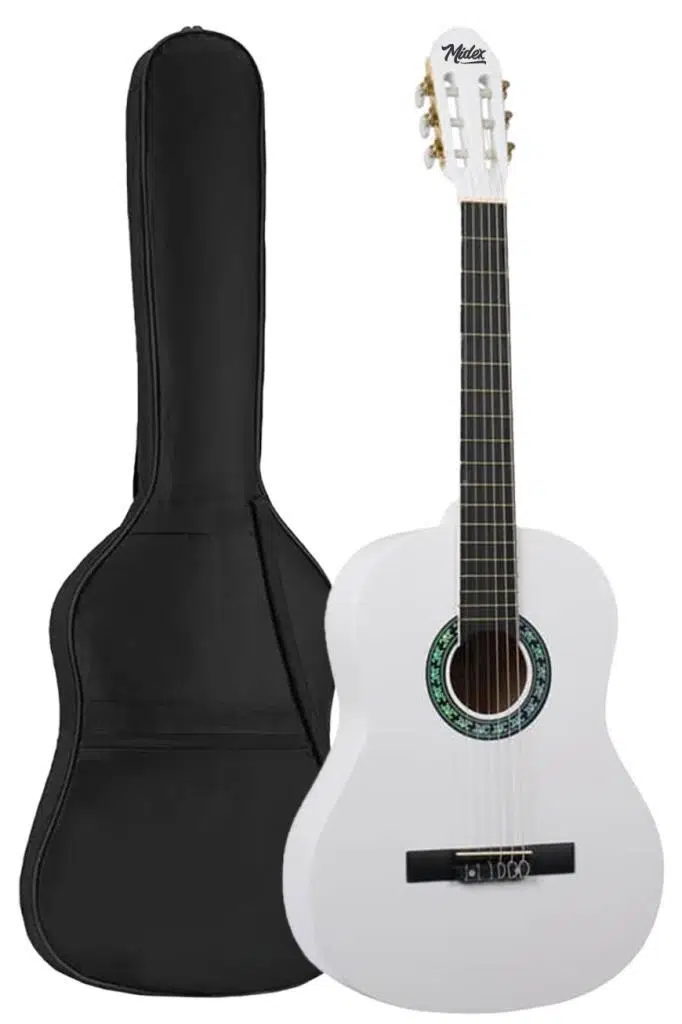Midex CG-270WH Beyaz Renk Klasik Gitar 4/4 Yetişkin Boy Sap Ayarlı Full Set
