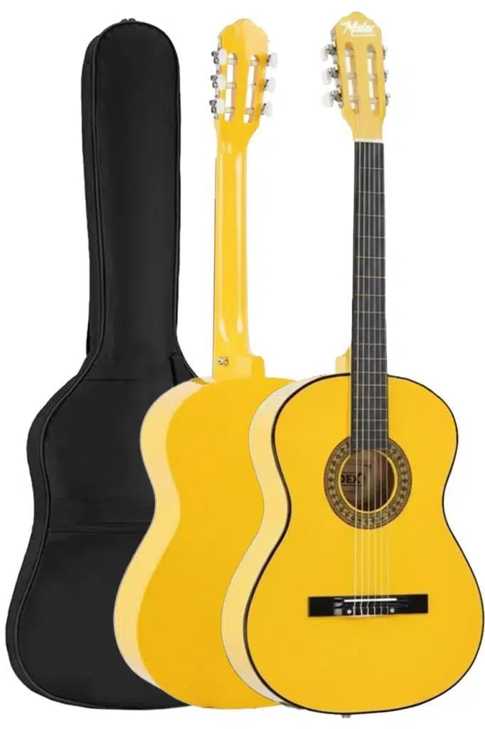 Midex CG-270YLW Sarı Renk Klasik Gitar 4/4 Yetişkin Boy Sap Ayarlı Full Set