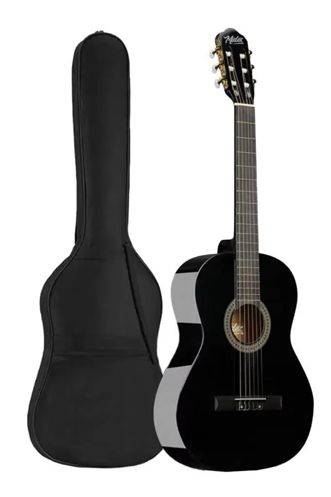 Midex CG-34BK Kaliteli 34 İnç 1/2 Junior Çocuk Gitarı 4-8 Yaş Arası (Çanta Askı Pena Metod)
