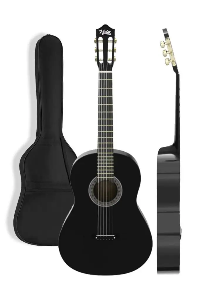 Midex CG-34BK Kaliteli 34 İnç 1/2 Junior Çocuk Gitarı 4-8 Yaş Arası (Çanta Askı Pena Metod)