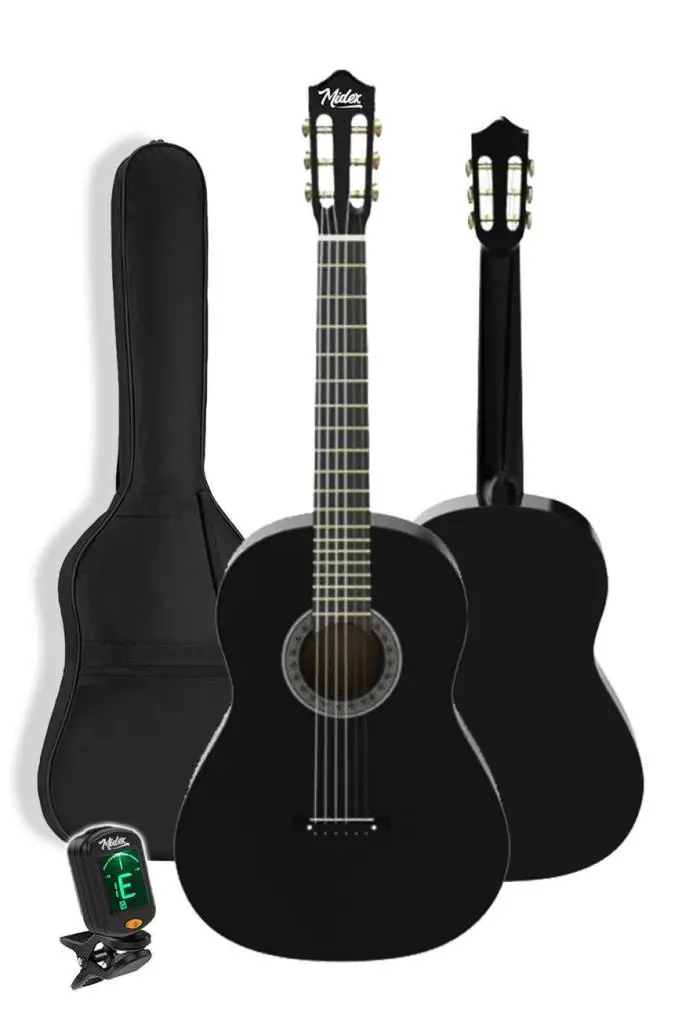 Midex CG-34BK-PAK Kaliteli 34 İnç 1/2 Junior Çocuk Gitarı 4-8 Yaş Arası (Çanta Tuner Askı Pena Metod)