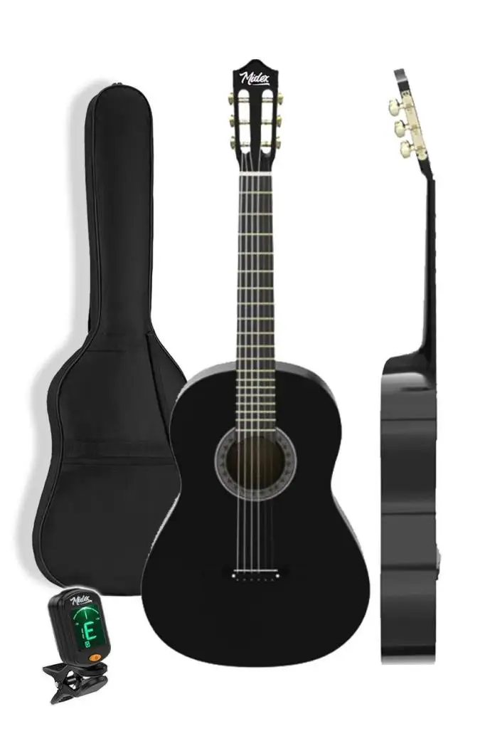 Midex CG-34BK-PAK Kaliteli 34 İnç 1/2 Junior Çocuk Gitarı 4-8 Yaş Arası (Çanta Tuner Askı Pena Metod)