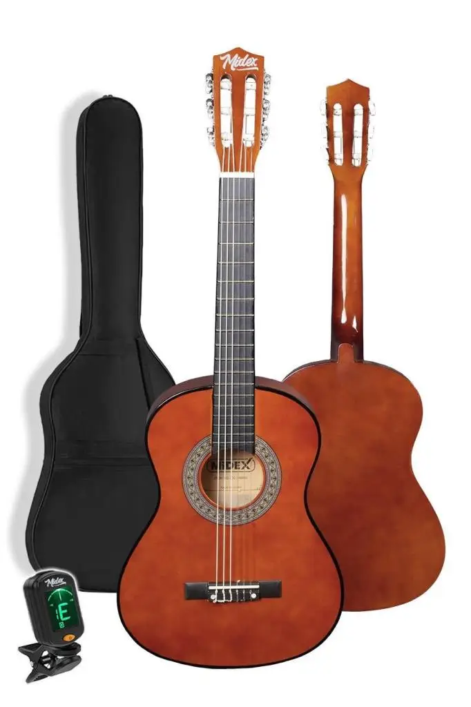 Midex CG-34BRW-PAK Kaliteli 34 İnç 1/2 Juniur Çocuk Gitarı Seti 4-8 Yaş Arası (Tuner Çanta Capo Askı Nota Sticker Pena Metod)