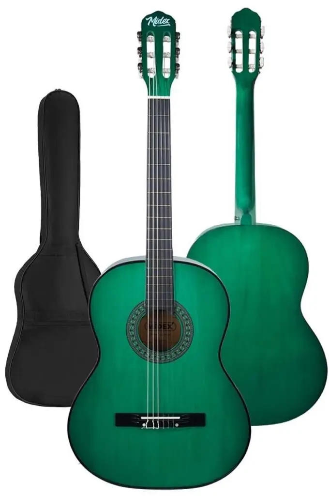 Midex CG-34GR-PAK Kaliteli 34 İnç 1/2 Junior Çocuk Gitarı Seti 4-8 Yaş Arası (Tuner Çanta Capo Askı Nota Sticker Pena Metod)