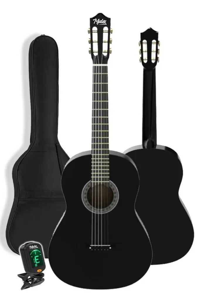 Midex CG-36BK-PAK Kaliteli 36 İnç 3/4 Junior Çocuk Gitarı 8-12 Yaş Arası (Çanta Tuner Askı Pena Metod)