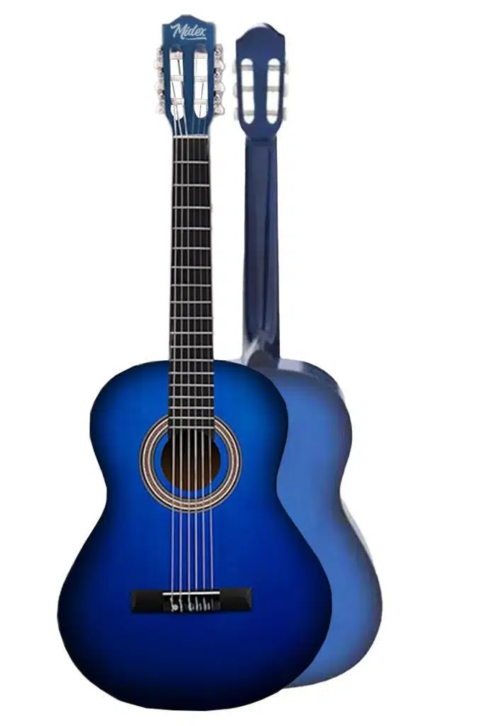 Midex CG-36BL-PAK Kaliteli 36 İnç 3/4 Juniur Çocuk Gitarı 8-12 Yaş Arası (Çanta Capo Askı Nota Sticker Pena Metod)