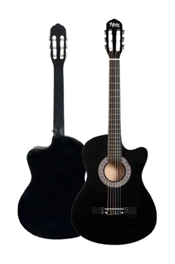 Midex CG-390BK-XBAG Siyah Klasik Gitar 4/4 Sap Ayarlı Kesik Kasa Full Set (Çanta Askı Capo Metod Pena)