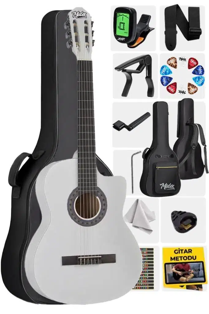 https://www.yonkamuzikmarket.com/midex-cg-390wh-xbag-beyaz-renk-klasik-gitar-4-4-sap-ayarli-kesik-kasa-full-set