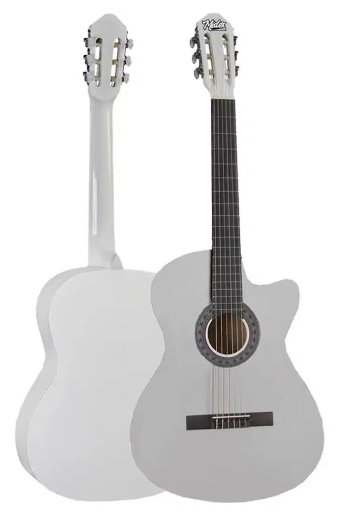 Midex CG-390WH-XBAG Beyaz Renk Klasik Gitar 4/4 Sap Ayarlı Kesik Kasa (Full Set)