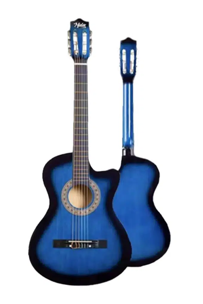 Midex CG-395BL Mavi Renk Kesik Klasik Gitar 4/4 Yetişkin Boy Sap Ayarlı Full Set