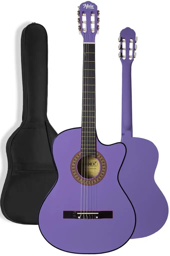Midex CG-395PRP Klasik Gitar 4/4 Sap Ayarlı Kesik Kasa Full Set (Çanta Askı Tuner Metod Pena)